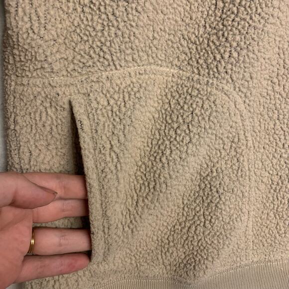 Vintage Abercrombie & Fitch Fleece Pullover Quart Half Zip Snap Button Pile - Picture 5 of 8